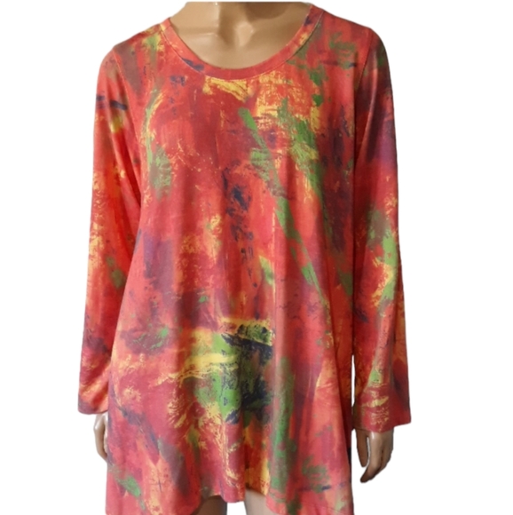 Philosophy Knit Tunic Top, Size XL, Philosophy Long Sleeve Top, Multi Color - Picture 1 of 3